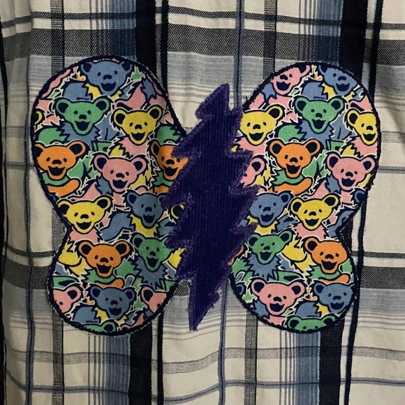Grateful Dead dancing bears upcycled shirt M/L - Picture 1 of 5